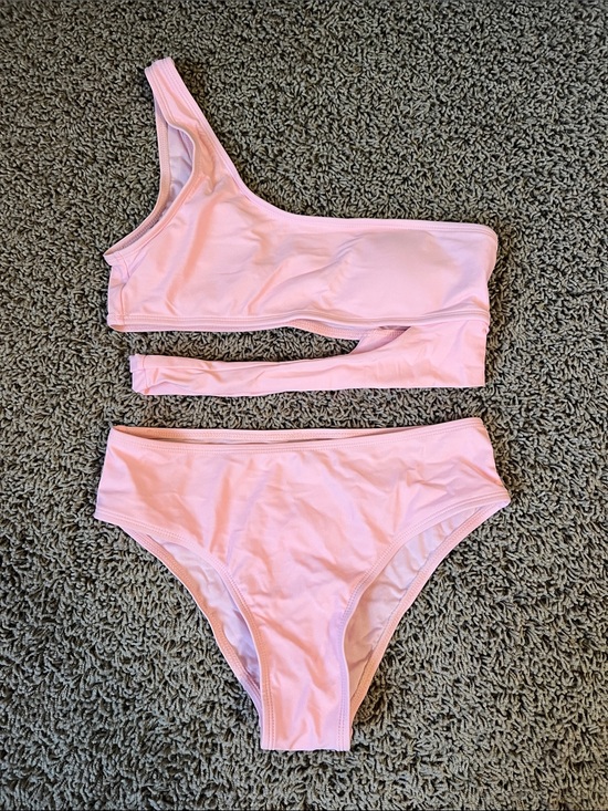 SHEIN Other - SHEIN Pink One-Shoulder Bikini Set